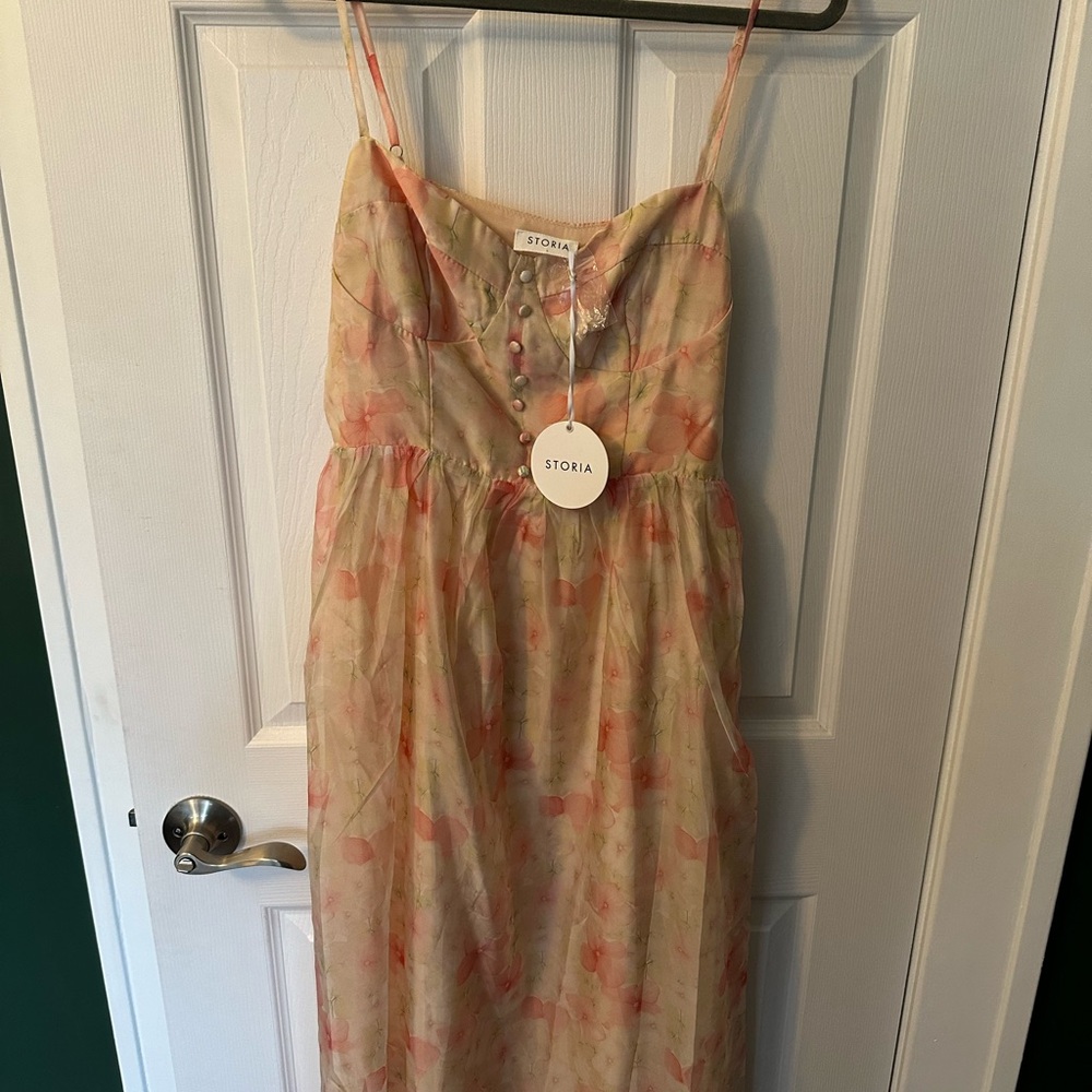 Storia Pink and Cream Casual Dress